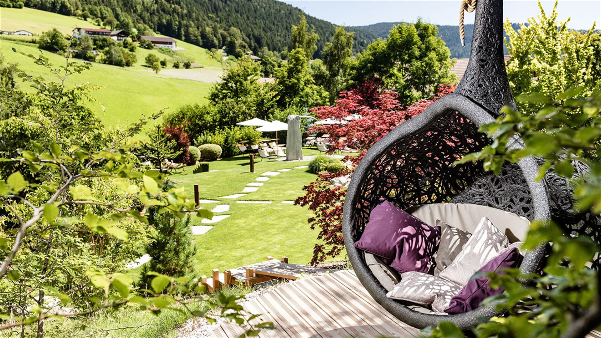 wellnessgarten hafling hotel mesnerwirt
